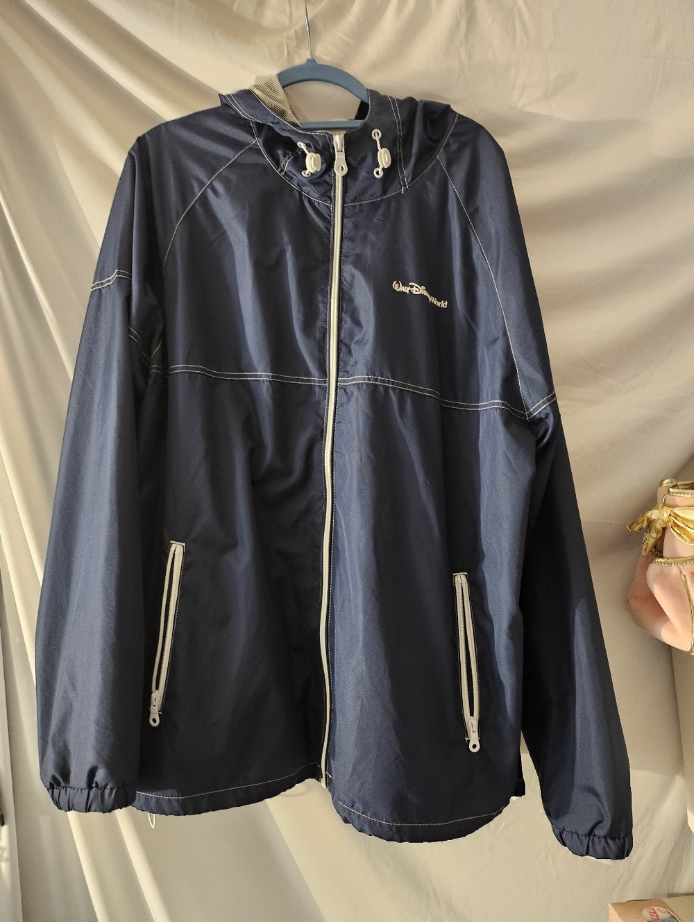 Disney Navy‎ Blue Hooded Windbreaker Jacket